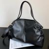 Große schwarze Umhängetaschen für Damen, Hobo-Shopper, einfarbig, hochwertige Handtasche aus PU-Leder, für Damen, Reisetasche