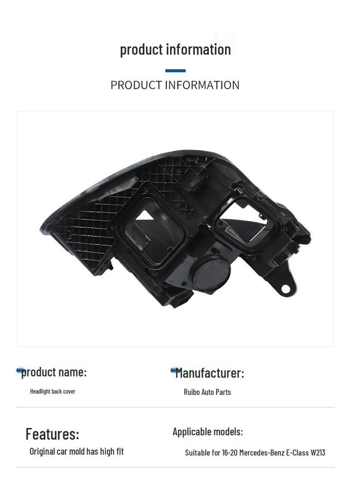 16-20 Mercedes-Benz E-Class W213 Headlight Rear Cover
