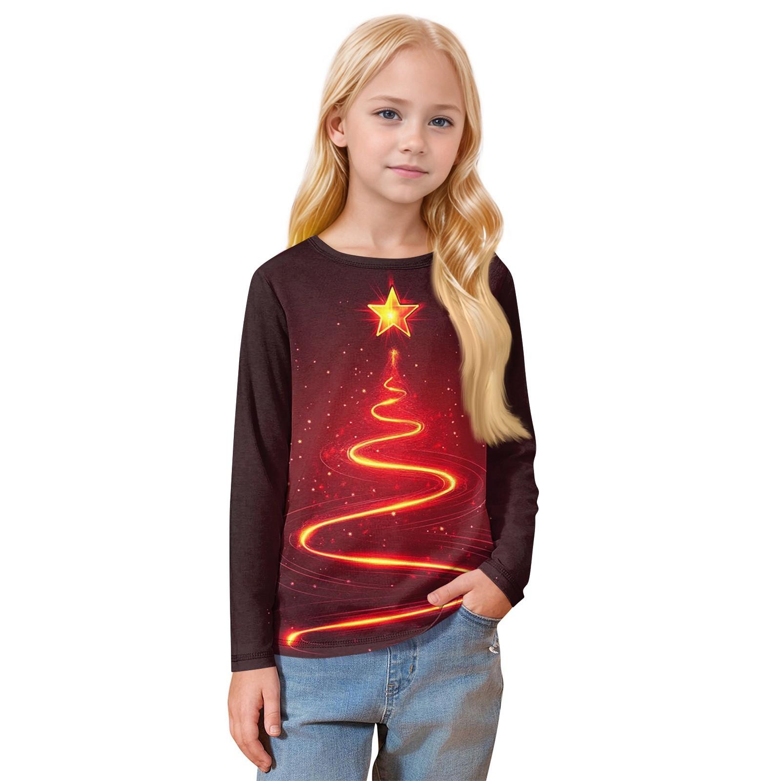 

Детская футболка с длинными рукавами и круглым вырезом, повседневная футболка 160 арбуз красный