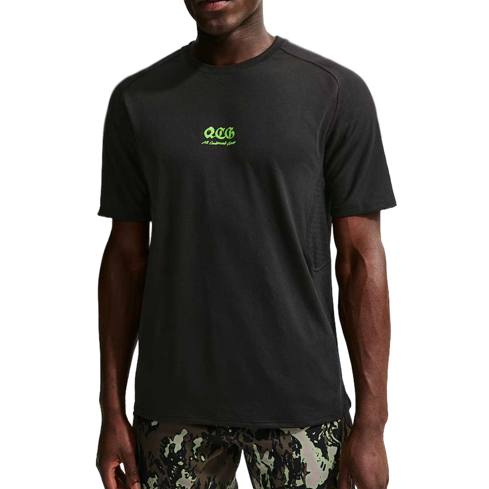 Nike Dri-FIT ADV ACG Solar Chase Solid Color Short Sleeve Sweat-Wicking Quick-Dry Breathable Reflective T-Shirt Men Tops IF2167-010 XL