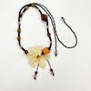 Ethnic Wooden Flower Necklace Vintage Star Pendant Necklace Trendy   Gift