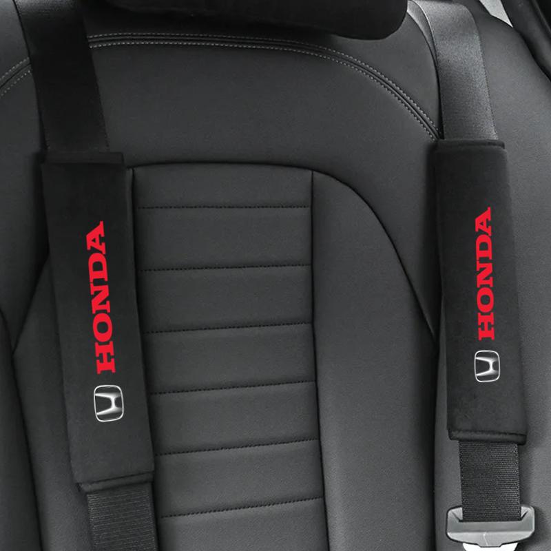 Car seat belt leather Shoulder Protector Safety Belt For Honda Civic xrv hrv crv brv City Accord Fit Jazz Insight Car Sticker EB1