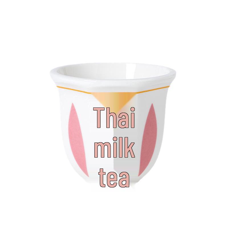 100ml/180ml/250ml Pink Tulip Star Anise Ceramic Coffee Cup for Daily Use