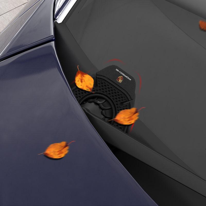 2Pcs Car Windshield Wiper Protective Cover Dust Wiper Emblem Car Styling For Porsche Boxster Cayenne Panamera Macan Cayman 911 918 996 917 991