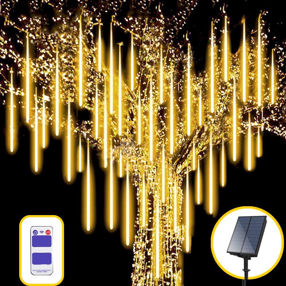 

Solar LED Meteor Shower Lights: Colorful Outdoor String Lights for Christmas and Festivals. 8 tubes, 30 cm, Plug-in