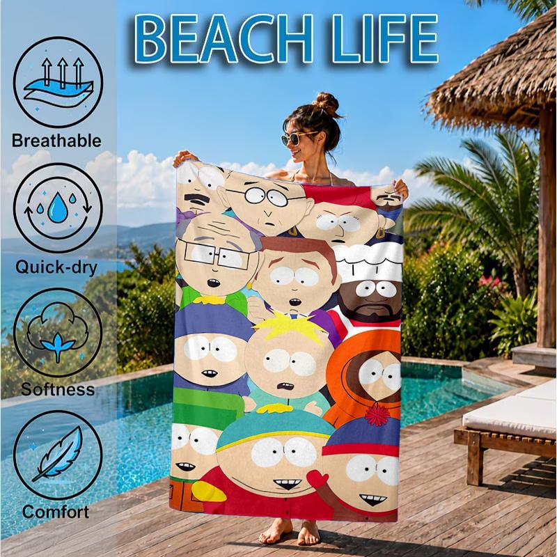 South Friends Adventure Beach Towel, Microfiber Beach Towel, Perfect For Pool, Beach, Travel, Home Decor Beach Party Fan Gifts