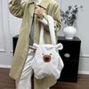 Solid Color Capybara Plush Bag Adorable Cartoon Shoulder Pouch Creative Furry Bear Handbag  Women