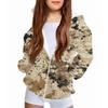 Children's Fashion Christmas Printed Long Sleeved Hooded Sweatshirt Girls' Hoodie Jacket
