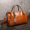 Vintage Women Bag Large Capacity Practical Handbag Fashion Solid Color Pu Leather Shoulder & Crossbody Bags