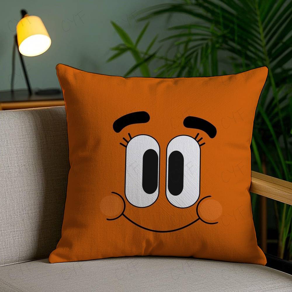Animation Amazing World Gumball Pillow Case Safe Custom Photo Pillow, Anti-fade Brushed Fleece Cushion, Maternal & Infant Safe.