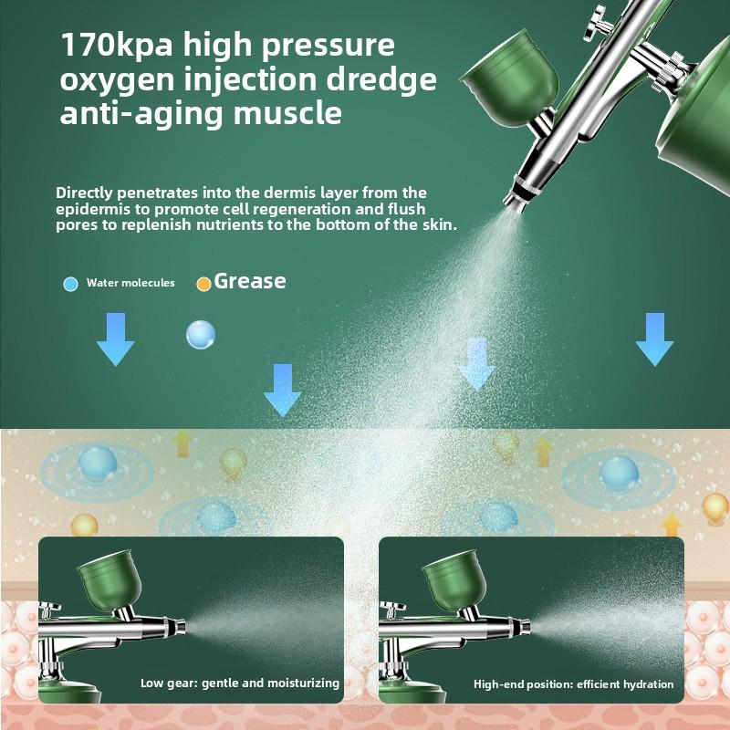 Hydrating Instrument Spray Gun High Pressure Beauty Salon Instrument Facial Essence Introduction Oxygen Injection Instrument Water Light Needle