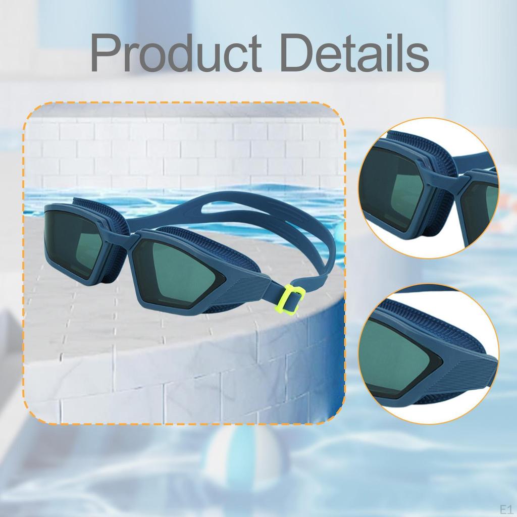Swimming Goggles Adjustable Silicone Glasses for Adults Women Men