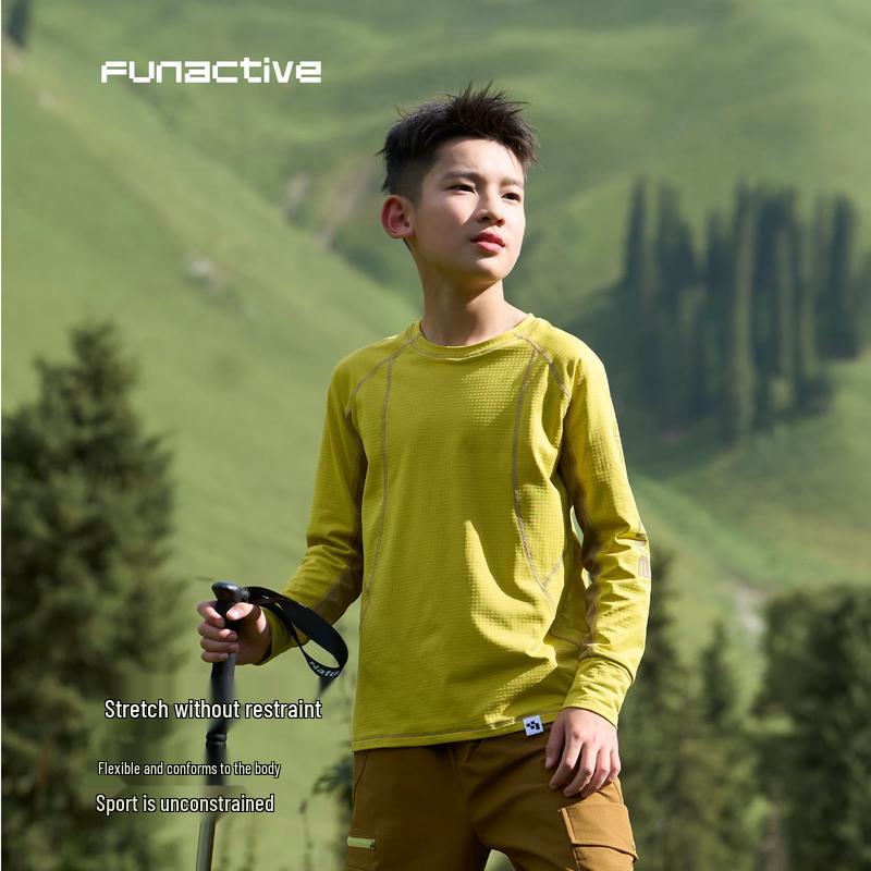 FUN ACTIVE Boy's Cooling Quick-Dry Long Sleeve T-Shirt