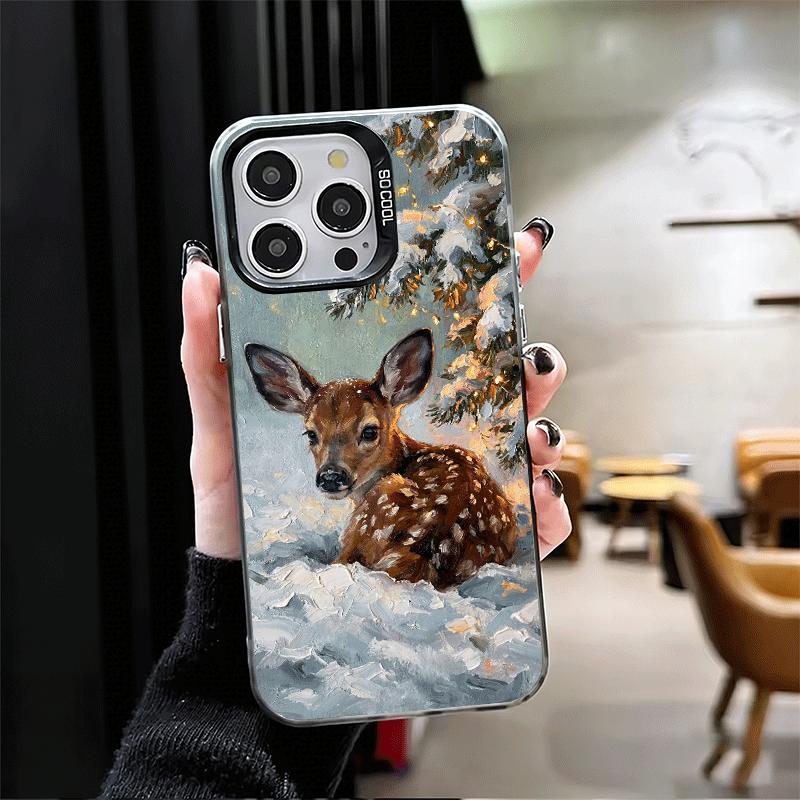 Sika Deer Elk Animal Shockproof Phone Case for iPhone 17 Air 16 16E 15 Pro Max 14 Plus 13 Mini 12 Back Cover Anti Fall Fundas