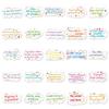 Motivational Cartoon Text Stickers - 100 Sheets for DIY Decor, Water Bottles, and Phones