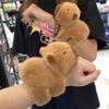 1PC Capybara Hughug Circle Toys Slap Snap Wrap Wristband Bracelet Capybara Plush Hand Ring Fun Pop Circles Kids Christmas Gift