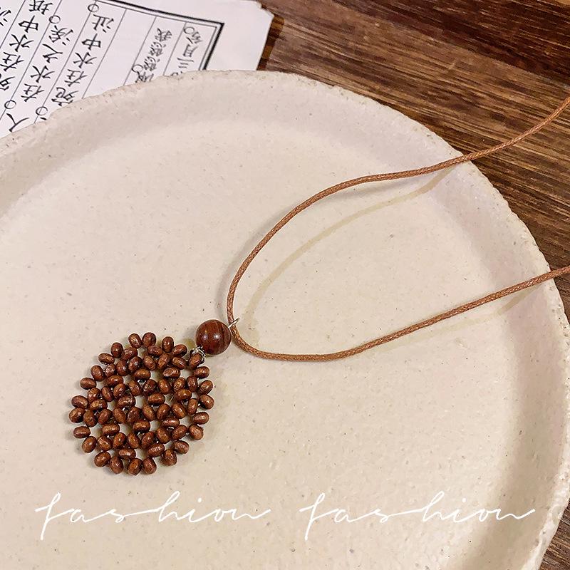 Colier Etnic Stil Ghioc de Stejar: Accesoriu de îmbrăcăminte unisex din bumbac și in țesut manual