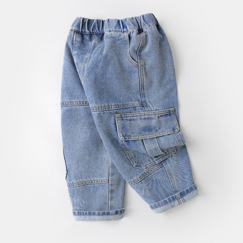 Right European Style Boys  Jeans, 2025 Spring New Long Pants, Spring Clothing, Children s Clothing, New Spring Models, Children s Spring Wear Blue 110cm