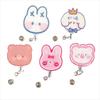 Name Tag Cartoon Rabbit Bear Chest Card Students ID Card Clips Name Card Holder Retractable Badge Reel Nurse Badge Holder