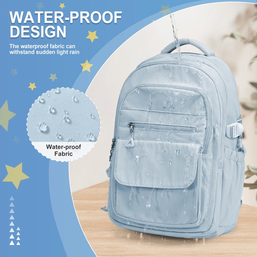 Mochila Estética para Mujer Mochila Escolar para Niño Niña, Mochila Universitaria con Múltiples Compartimentos para Portátil, Mochila Casual de Viaje