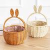 Stylish Handheld Handmade Basket With Rabbits Ear Ideal For Craft Enthusiasts And Nature Themed Decoration