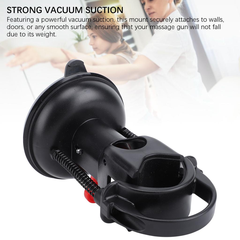 Massage Gun Wall Mount Vacuum Suction Cup Adjustable Universal Fit Easy To Install Fascia Gun Wall Mount Black