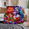 Tom & Jerry Christmas Poster PrintBlanket Flannel Throw Blanket for Sofa, Bed, Travel, Camping, Office