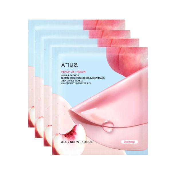 Anua Peach 70 Niacin Brightening Collagen Mask 4Sheet