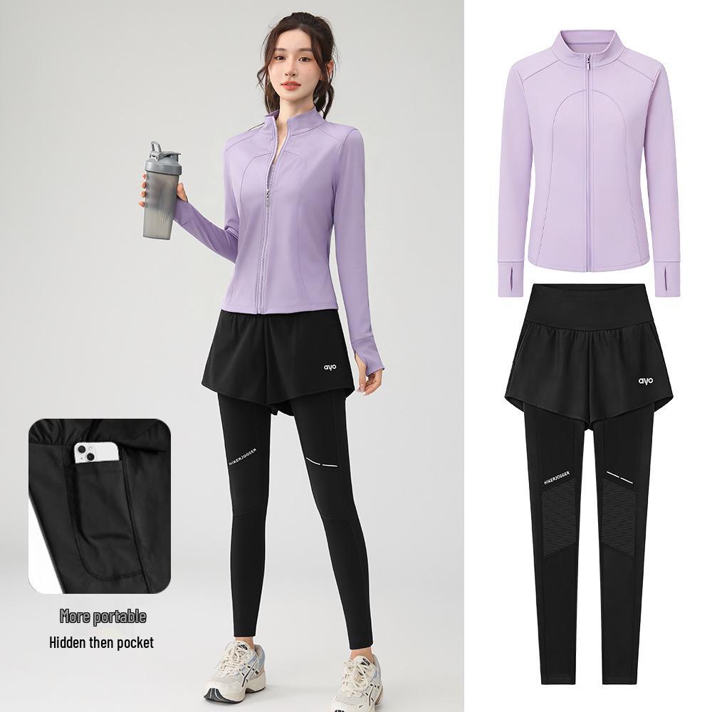 Autumn & Winter Quick-Dry Two-in-One Velvet Sports Pants for Running & Outdoor Fitness