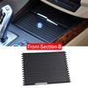 Interior Car Drink Water Cup Holder Cover Trim Zipper Rolling Curtain For BMW X5 X6 E70 E71 E72 2007-2014
