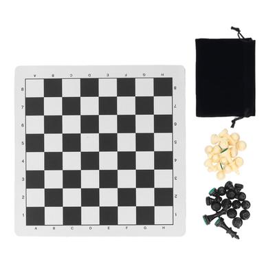 Reise Schachspiel Set Professionelles Standard Faltbares Aufrollbares Reise Schachbrett mit 32 Schachfiguren