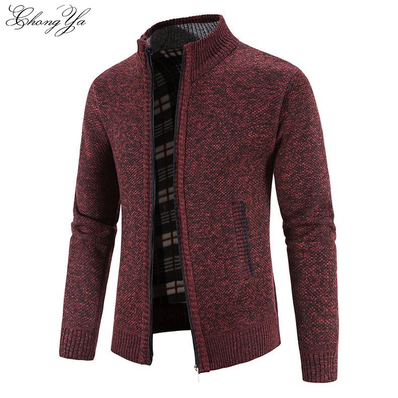 Men's Cardigan Jacket Zipper Knit Shirt Shirt Men's Tops