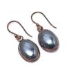 Shungite Earrings Gemstone Jewelry, Copper Electroformed Handmade Earrings, Latest Design Jewelry