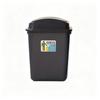 Large Capacity Plastic Flip-Top Trash Can with Lid for Home, Kitchen, Bathroom, Office, or Hotel.