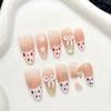 Yihe Rose Quartz Stars: Pink Leopard Print Cat Eye Bow Nails