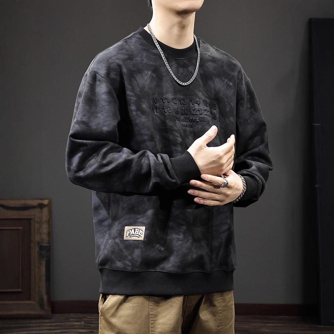 Осенний американский модный брендовый свитер с узором «тай-дай» из стали — фото 4