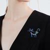 Animal Lapel Brooch Pin, Playful Cats Design with Enamel-Look Finish, Neck Detail, Single Outfit Accent Piece