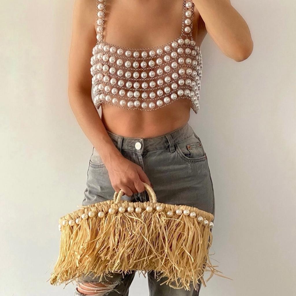 L6601Y Women's Handmade Luxury Top Small Vest Chain Body Jewelry European American Style Real Shot Alloy Material Chest Chain