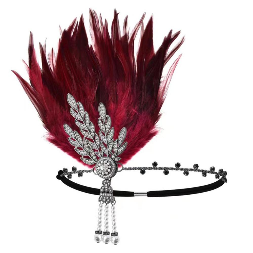 1920er Jahre Stil Flapper Kopfschmuck Strass Quaste Kopfschmuck Haaraccessoires Fotoshooting