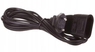 Extension Cord, 1 Socket, 3m, Black, IP20, 230V