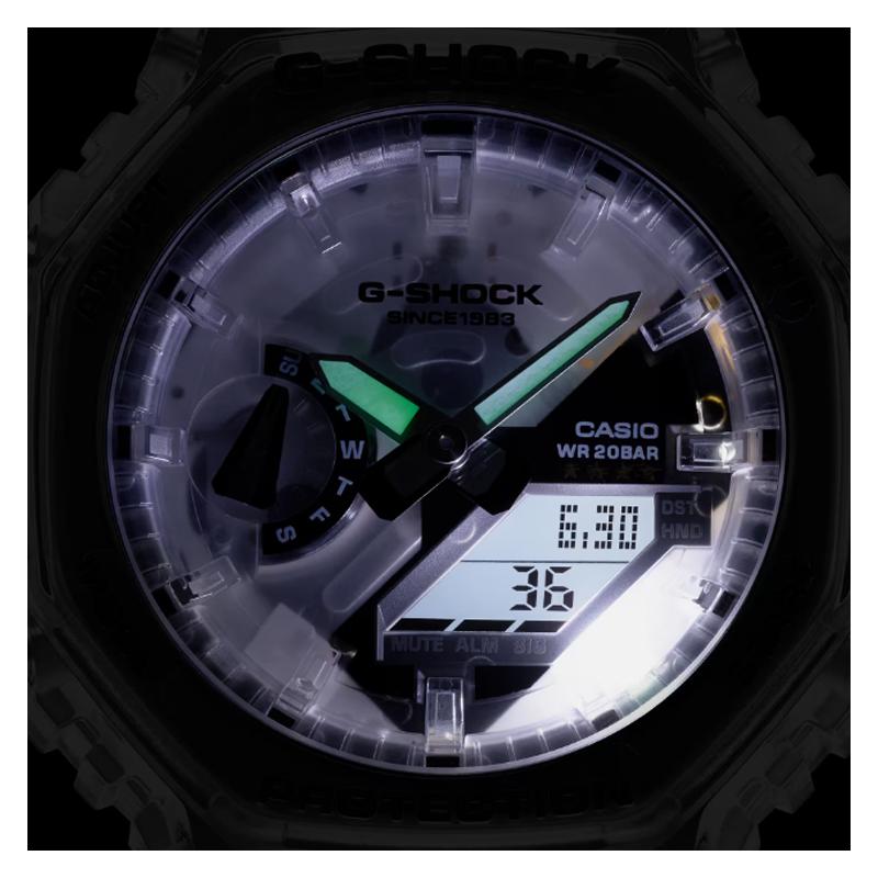 Casio LCD/Pointer Dual Display Series G-SHOCK Series 40th Anniversary CLEAR REMIX 200m Waterproof Quartz Movement Resin Strap Japanese GA-2140RX-7AJR
