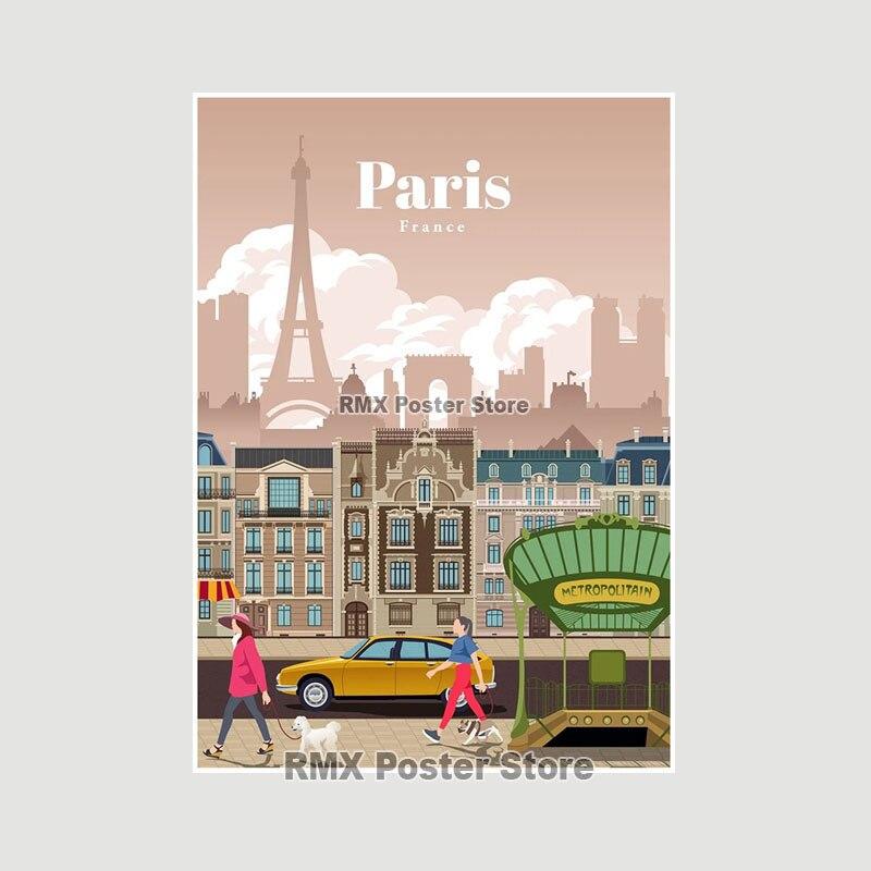 

Минималистичные плакаты с мировыми путешествиями, Нью-Йорк, Лондон, Париж, городской плакат, белая бумага, принт, настенное художественное украшение, картина, декор для домашнего кафе 42x30cm