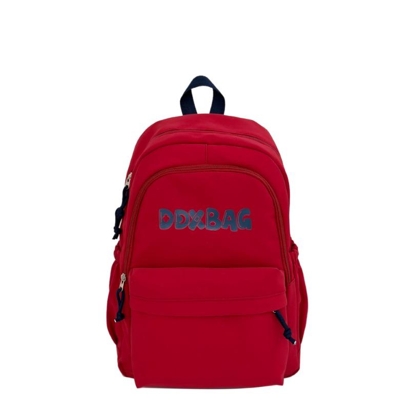 

Backpack Lightweight and Casual Schoolbag for Junior and Senior High School Students, and Travel Backpack With pendant червоний