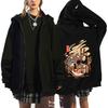 Anime Totoro Spirited Away Anime Printed Loose Zipper Hooded Cardigan Sweatshirt