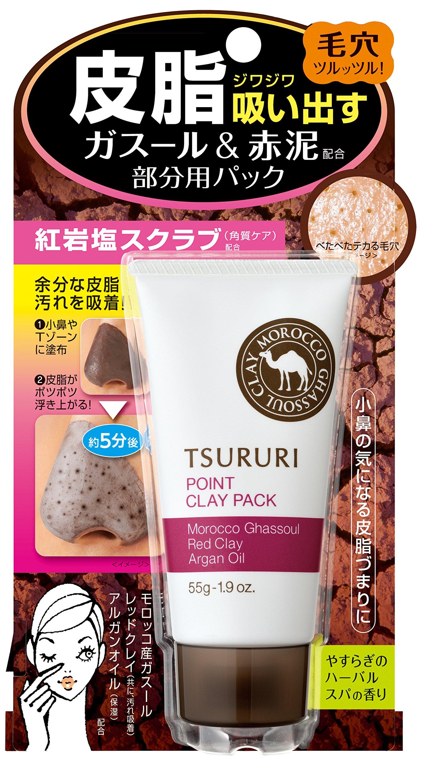 

Tsururi Sebum Absorption Mask for Partial Ghassoul Red 55g Areas, & Power, коричневый