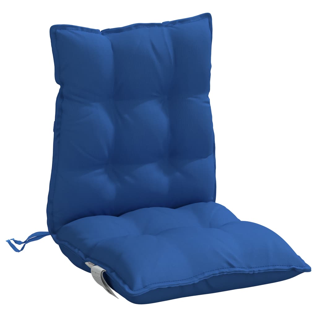 Low back Chair Cushions 4 pcs Royal Blue Oxford Fabric