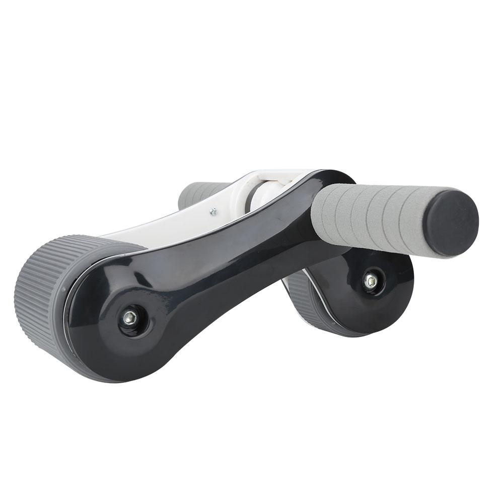 2 Wheels Ab Wheel Roller Abdominal Muscle Exerciser Gym Home Fitness Equipment with Knee Padblack