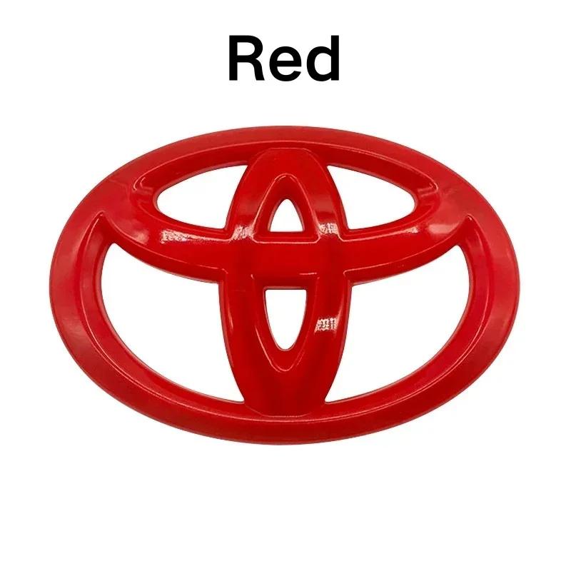 1PC Car Steering Wheel Decorative Sticker 6.5X4.5cm Carbon fiber Emblem For Toyota Hilux Prius Avensis Verso Corolla Camry