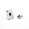 Poker Ace Design Suit Pin For Men Fashion Brooch Lady'S Lapel Pin Clothing Backpack Badge Quality Brass Material