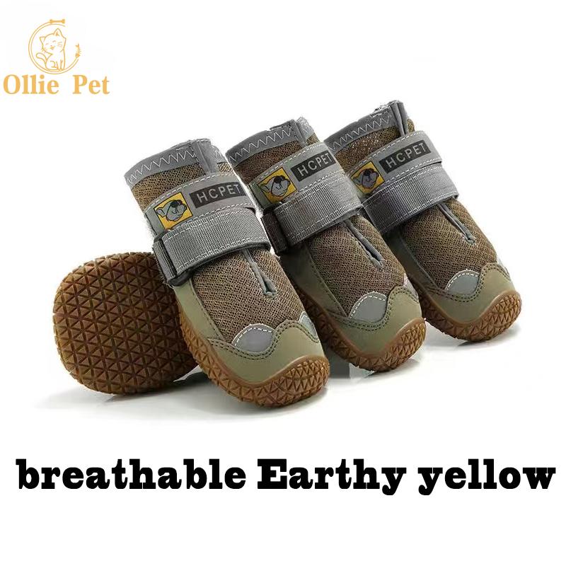 Silicone Dog Shoes Waterproof Motion Outdoor Dog Boots Winter Warm Pet Snow Booties  Anti-slip Rain Shoes for Medium Large Dog